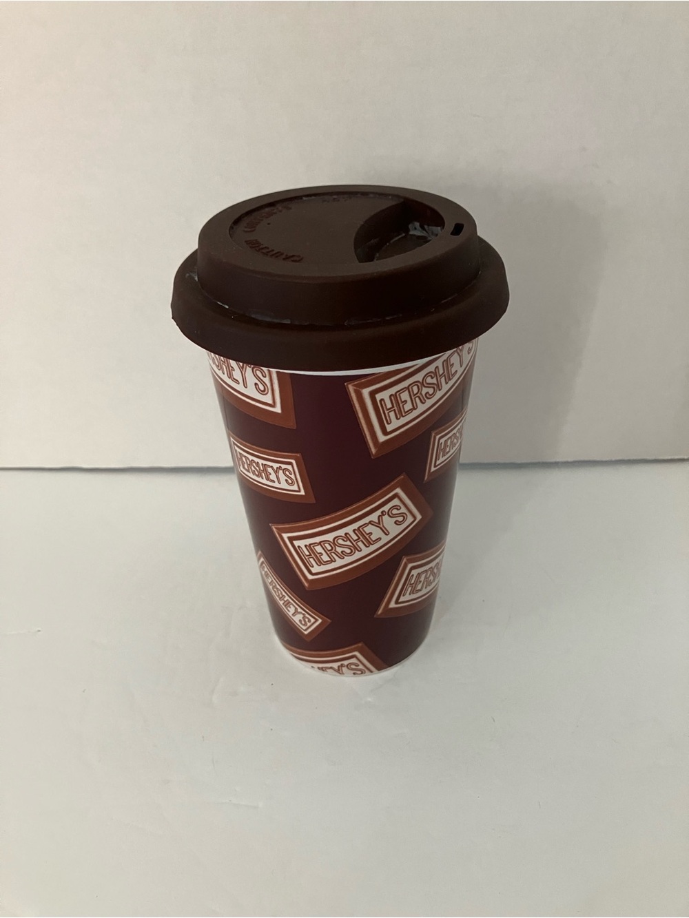 Hershey's Branded Brown Travel Mug with Lid